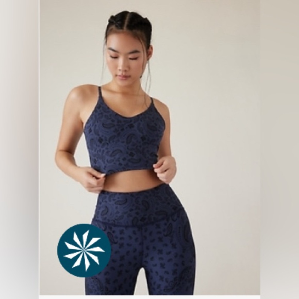Athleta Elation V Neck Longline Bra
